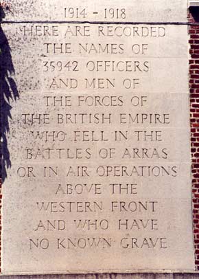 The Arras Memorial, France