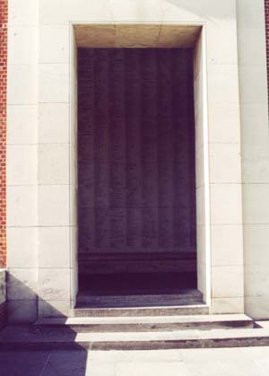 The panels bearing the names of Gordon Highlanders