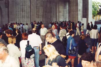 The crowd gathers to pay their respects to the Fallen