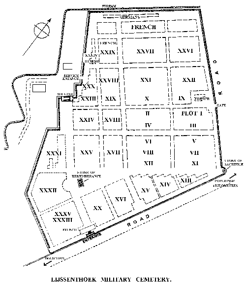 Layout of Lijssenthoek Cemetery