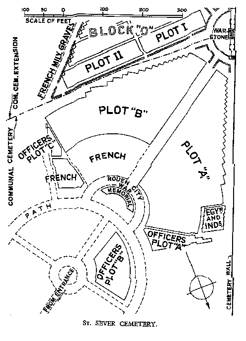 Layout of St Sever Cemetery