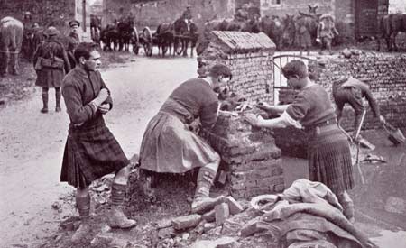 Cleaning up after trench duty