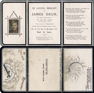 Memorial card