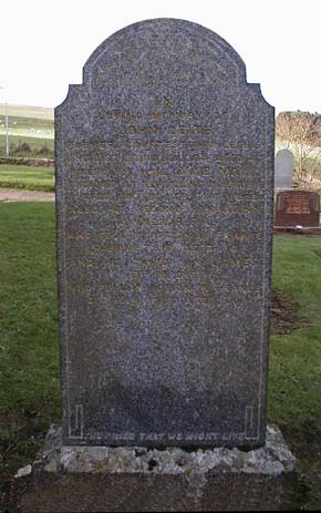 Leith family headstone at Leslie