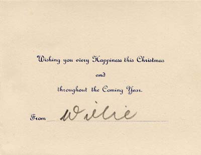 WW1 Christmas Card