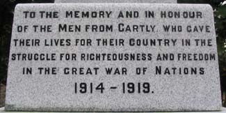 Gartly War Memorial WW1 WW2
