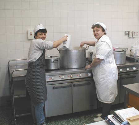The cooks- Wilma Grant and Brenda MacDonald